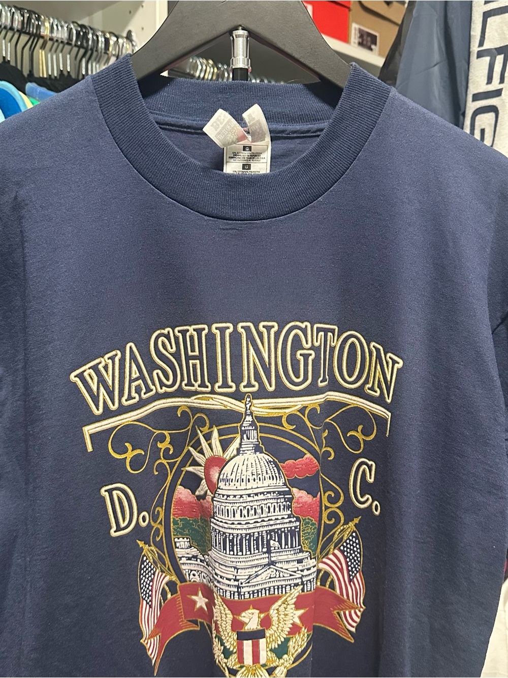 Vintage 90s Fruit Of The Loom Washington DC T-shirt Size Large